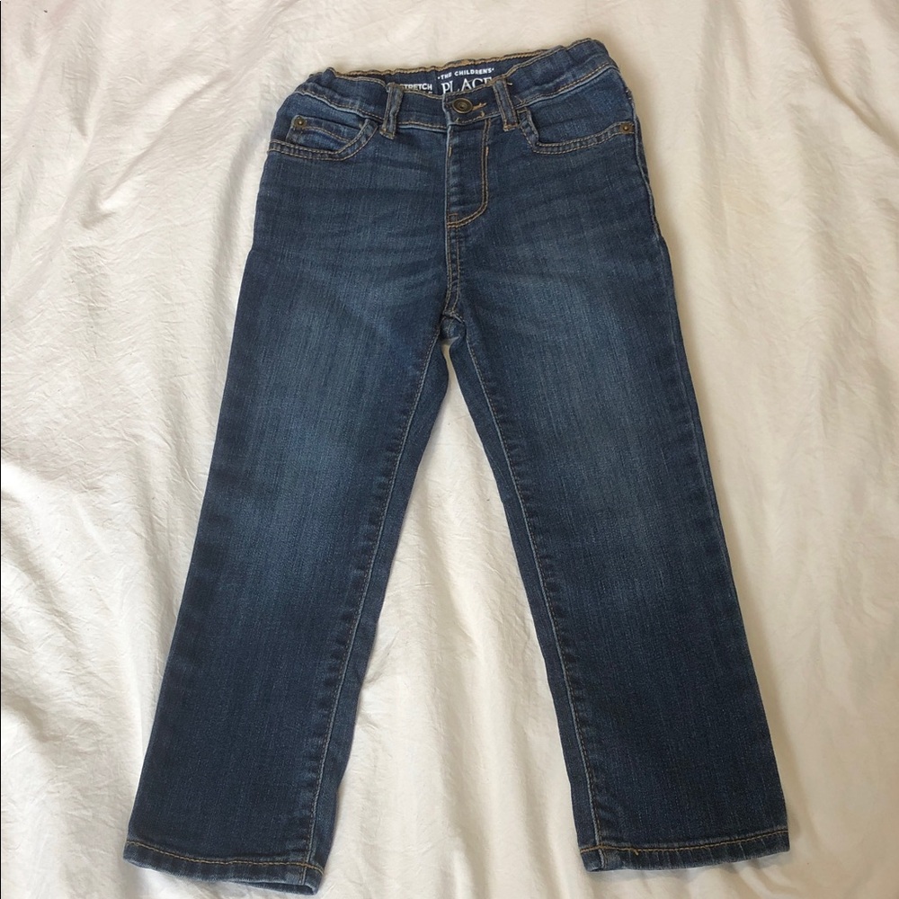 The Children's Place Stretch Skinny Jeans in Denim Blue with Orange Tag